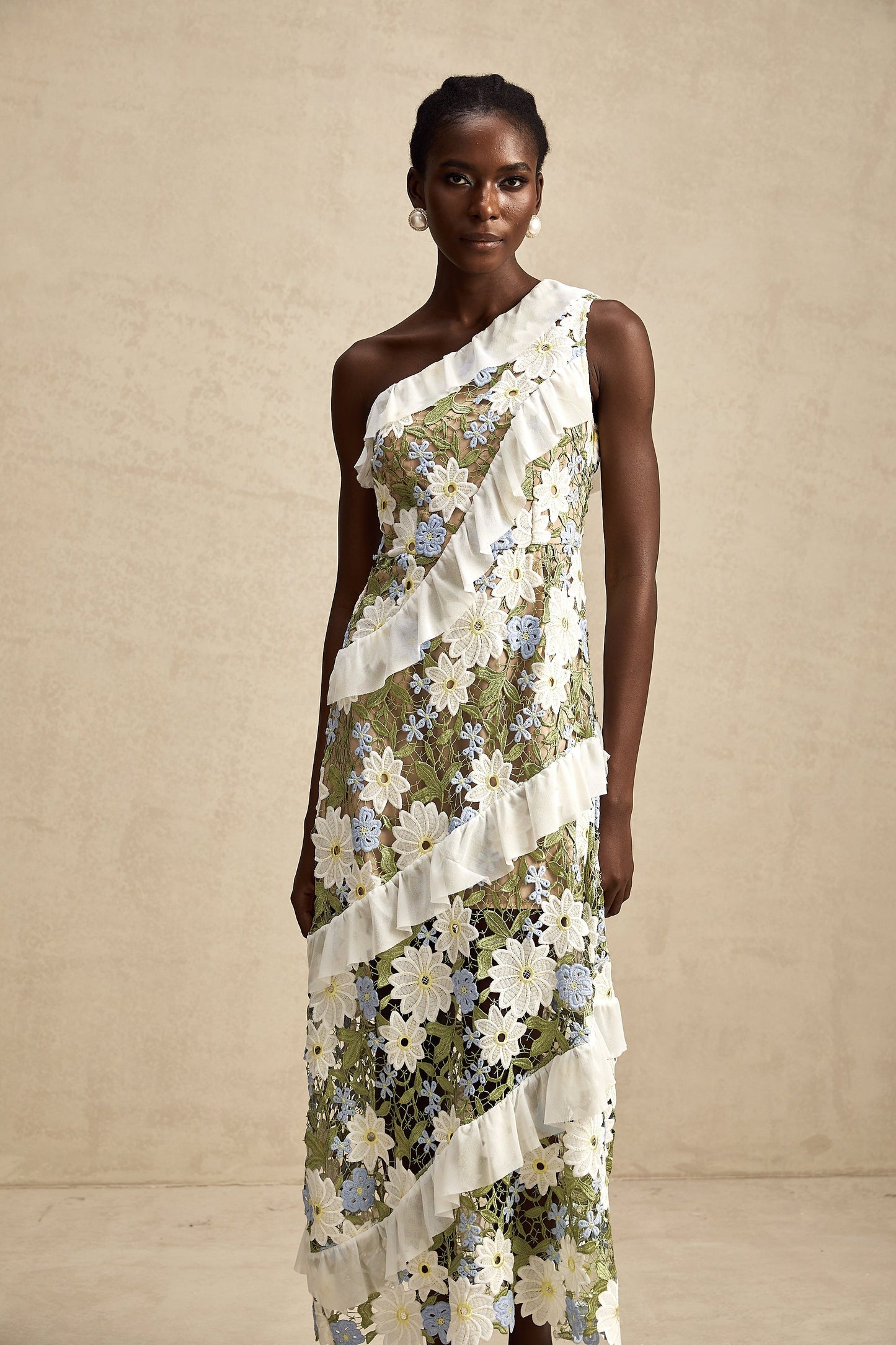 Clémence floral embroidered maxi dress