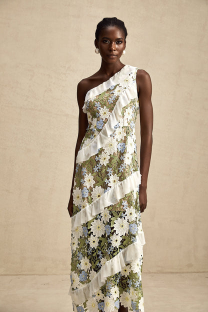 Clémence floral embroidered maxi dress
