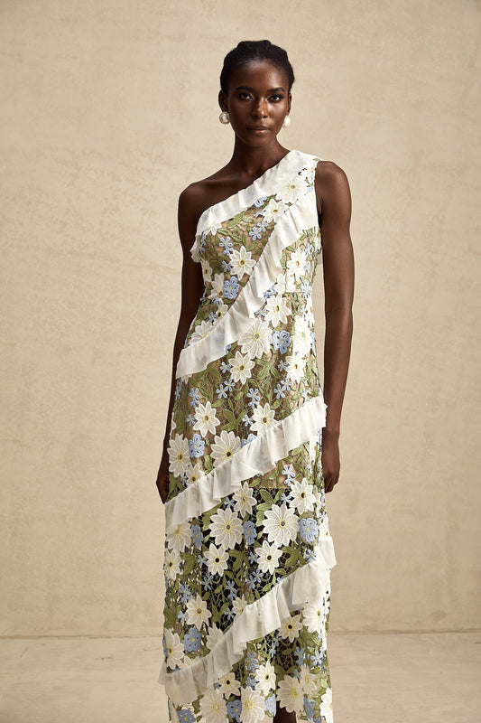 Clémence floral embroidered maxi dress