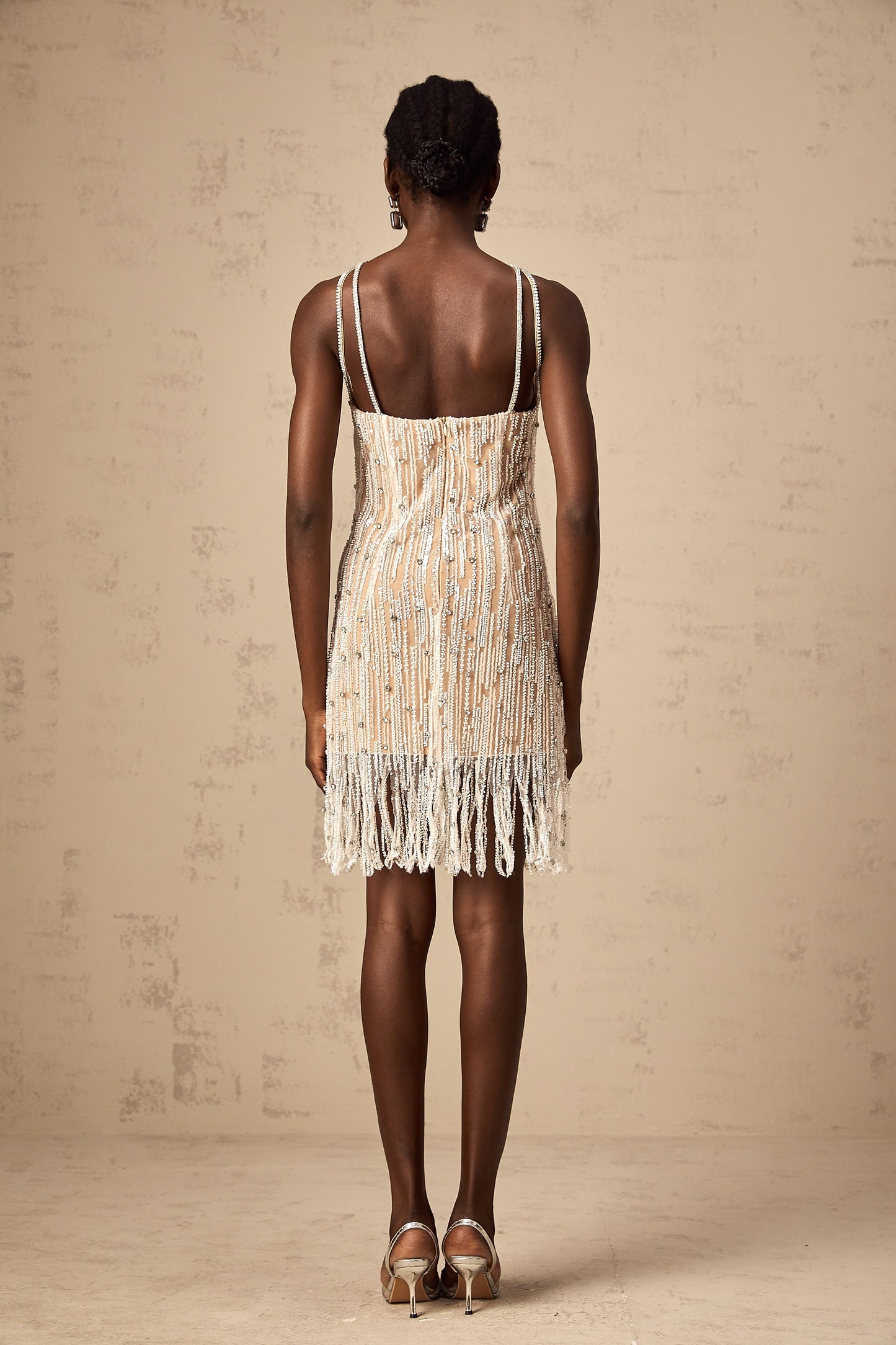 Giulietta embellished fringed mini dress