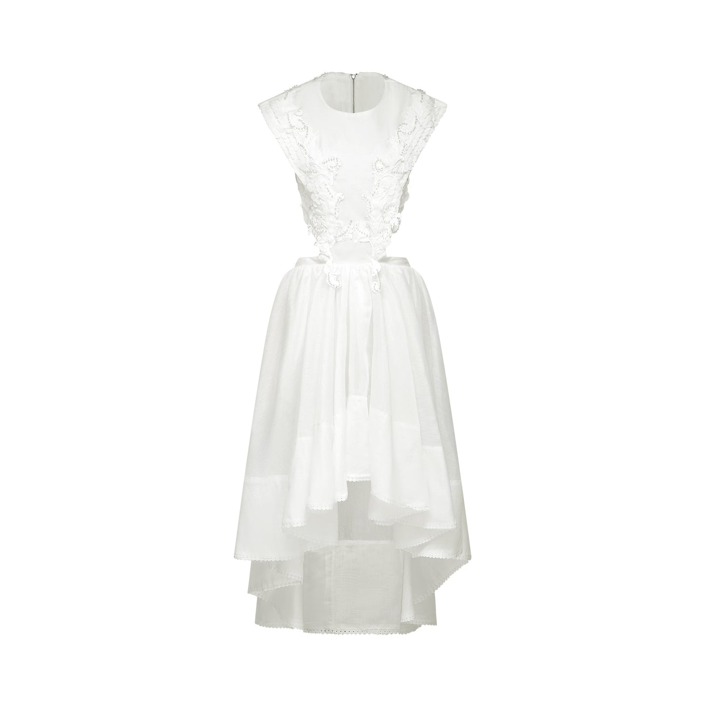 Clémence faux-pearl embellished midi dress