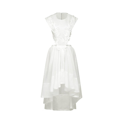 Clémence faux-pearl embellished midi dress