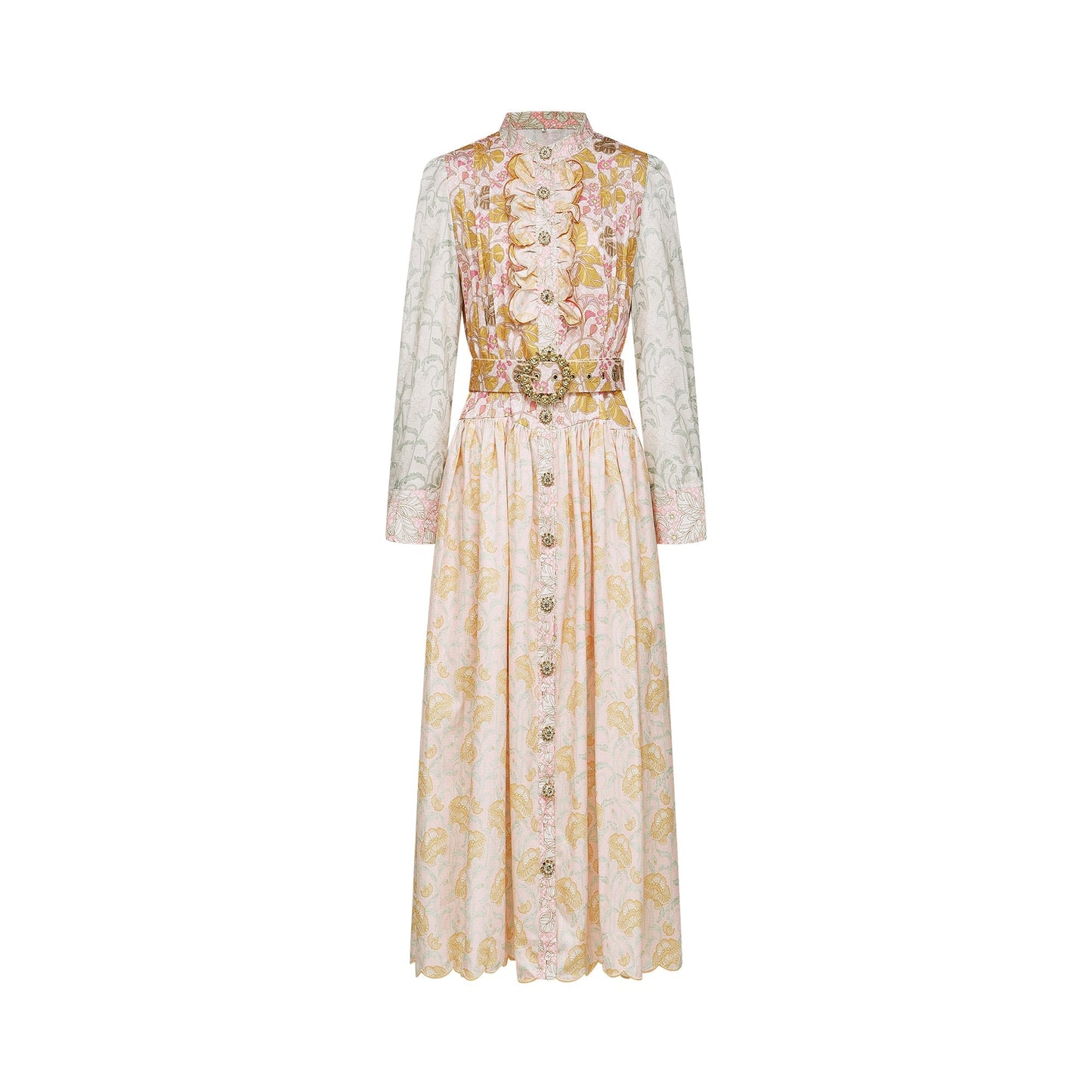 Mélisande pleated floral-print midi dress