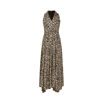Angélique V-neck leopard-print midi dress