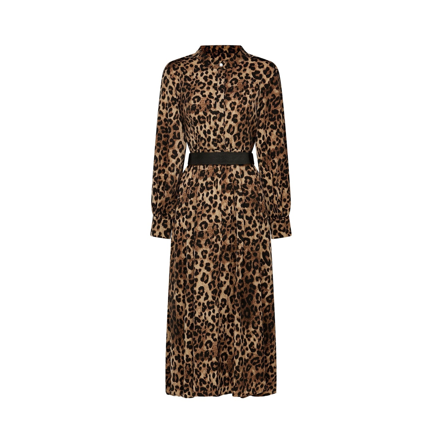 Geneviève leopard-print midi dress