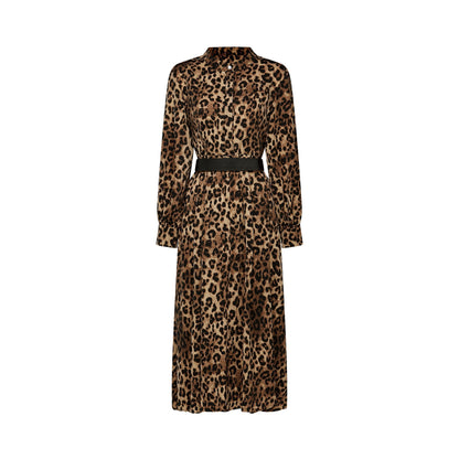 Geneviève leopard-print midi dress