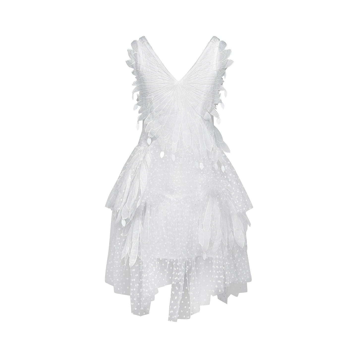 Françoise feather-embellished pleated mini dress
