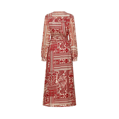 Camille pattern-print midi dress