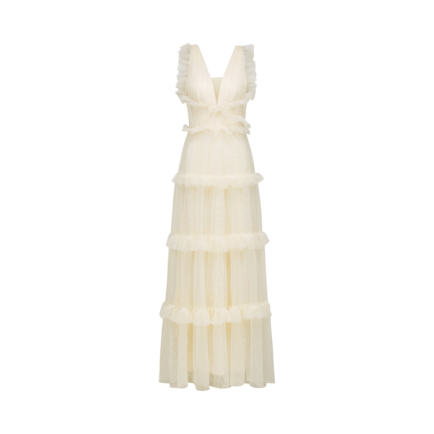 Sophina embellished ruffled maxi dress