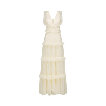 Sophina embellished ruffled maxi dress