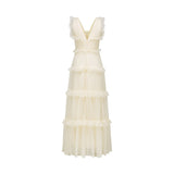 Sophina embellished ruffled maxi dress
