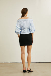 Hélène striped off-shoulder blouse