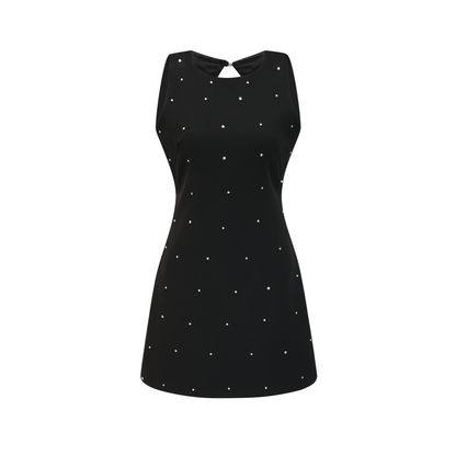 Delainey crystal-embellished open-back dress