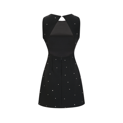 Delainey crystal-embellished open-back dress
