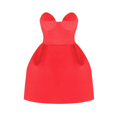 Laure white bustier off-shoulder mini dress