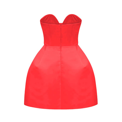 Laure white bustier off-shoulder mini dress