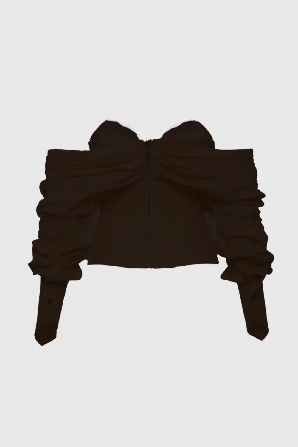 Andaia Off Shoulder Lace Up Corset Top-Black