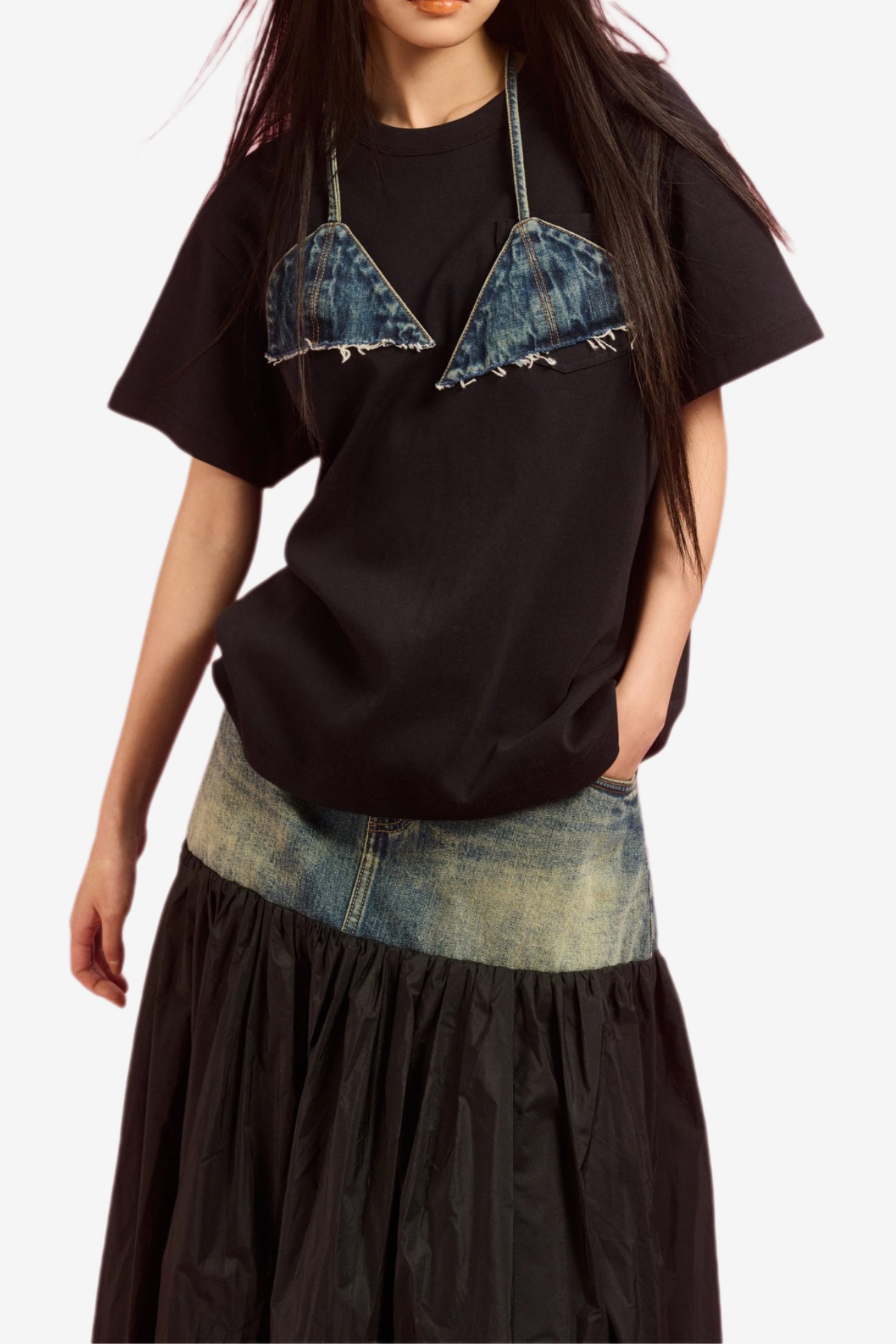 Avah Patchwork Maxi Skirt