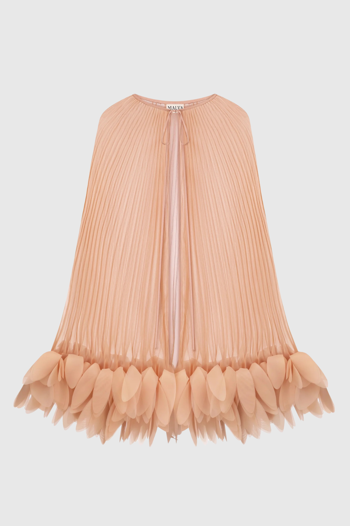 Borya Pleated Petal Cape - Beige
