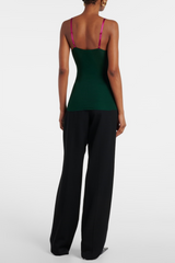 Brandra Lace-trimmed Tank Top - Green