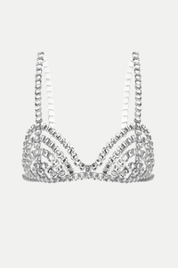 Cael Crystal Bra - Silver