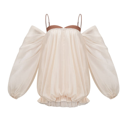 Laura puffy-design mini dress