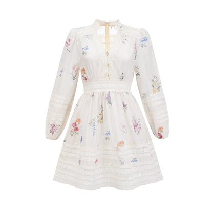 Justine floral-print mini dress