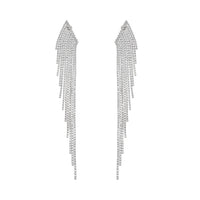 Amaris silver polished tassel earrings