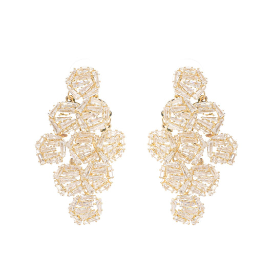 Ariane geometric crystal earrings