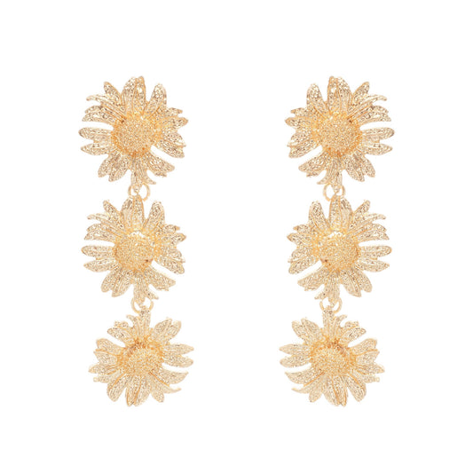 Eléonore sunflower dangle earrings