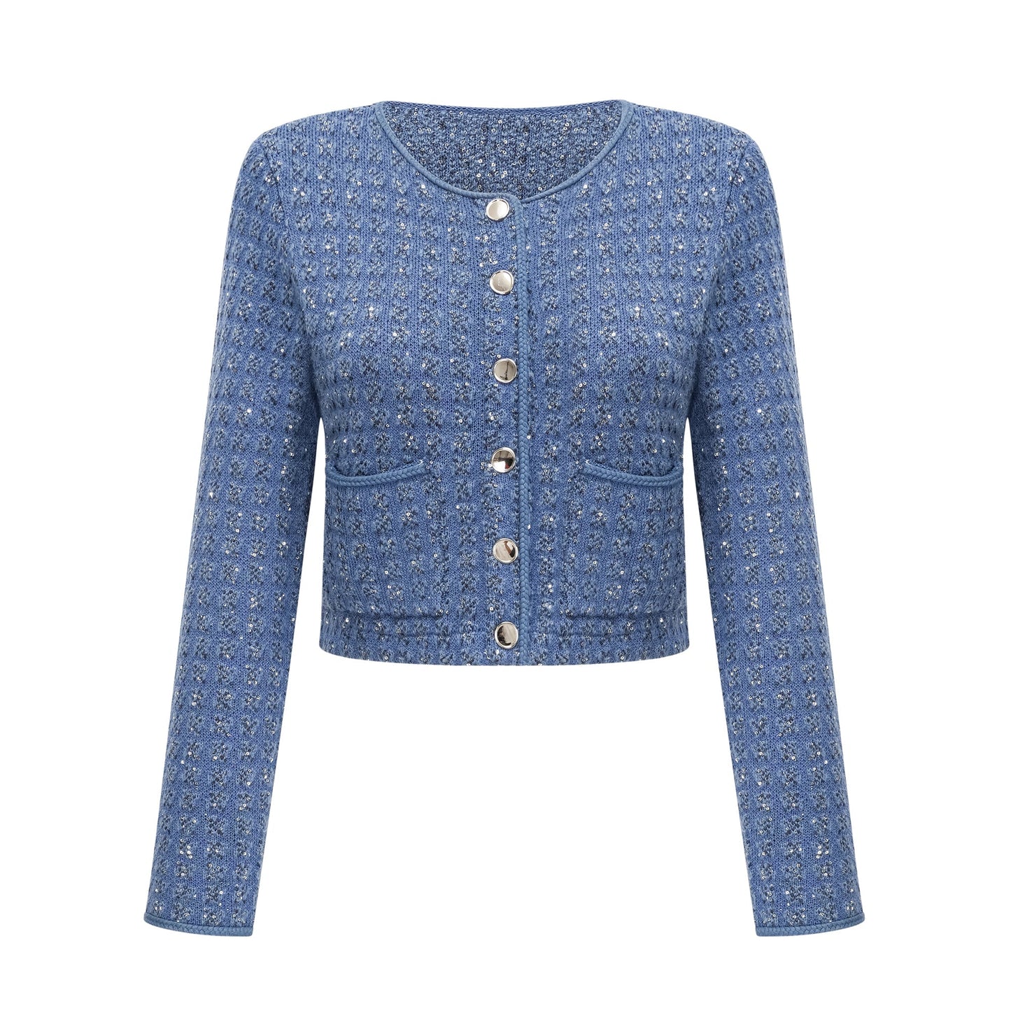 Ghislaine sequin-embellished jacket & trousers matching set
