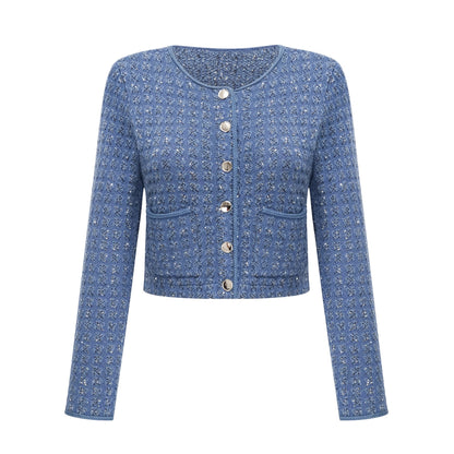 Ghislaine sequin-embellished jacket & trousers matching set