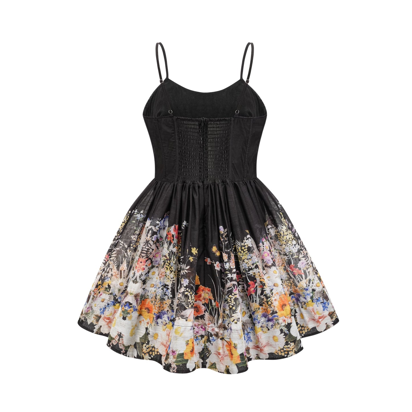 Valentia floral-print ruched mini dress