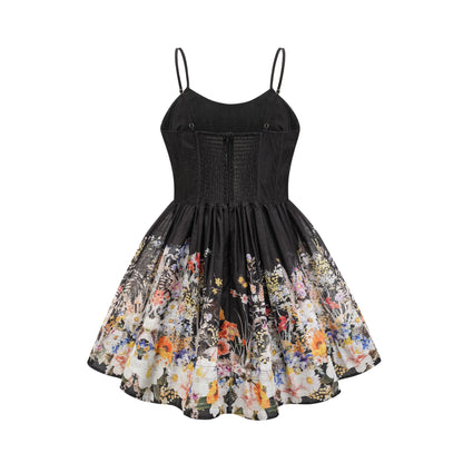 Valentia floral-print ruched mini dress
