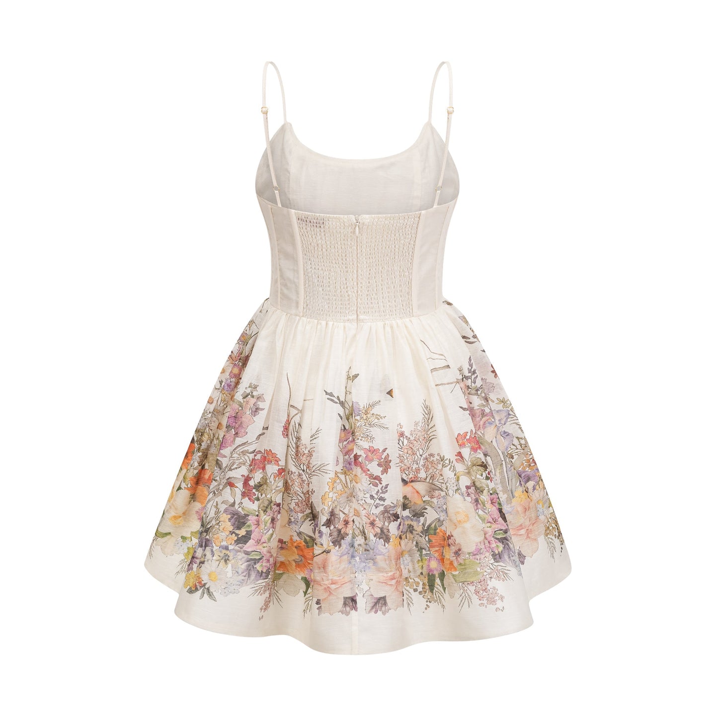 Valentia floral-print ruched mini dress