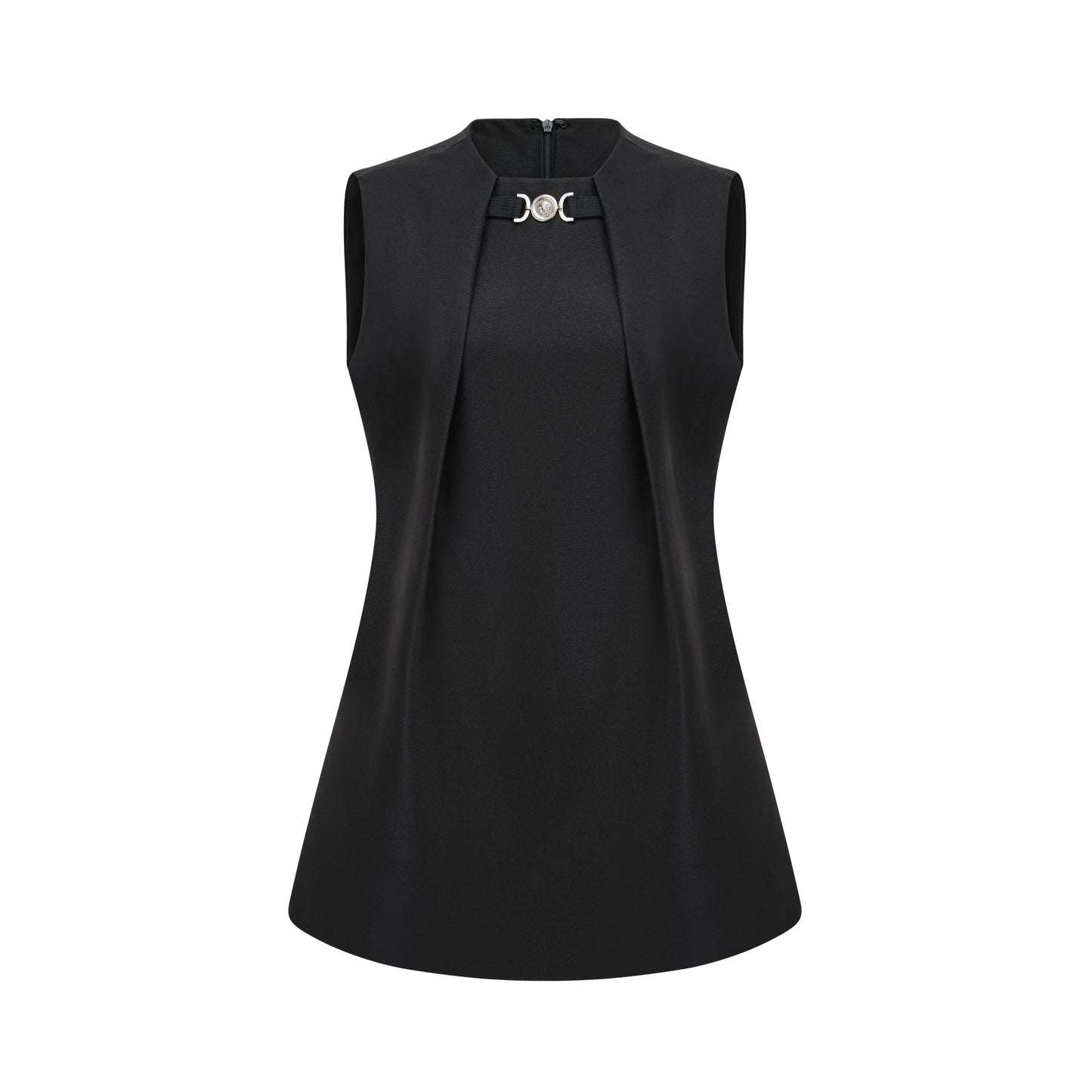 Bérénice sleeveless wool mini dress