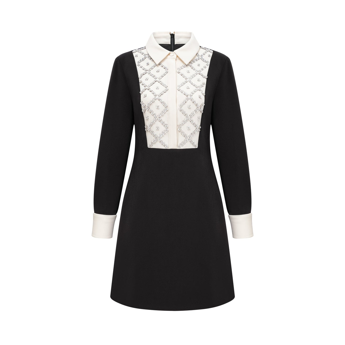 Esmée contrast-color embellished mini dress