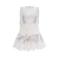Dionne lace patch mini dress
