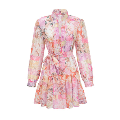 Honorine floral-print flared mini dress