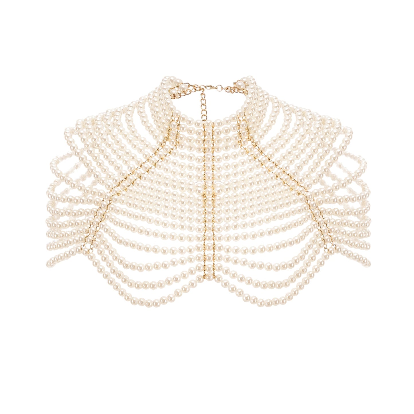 Pauline faux-pearl shawl