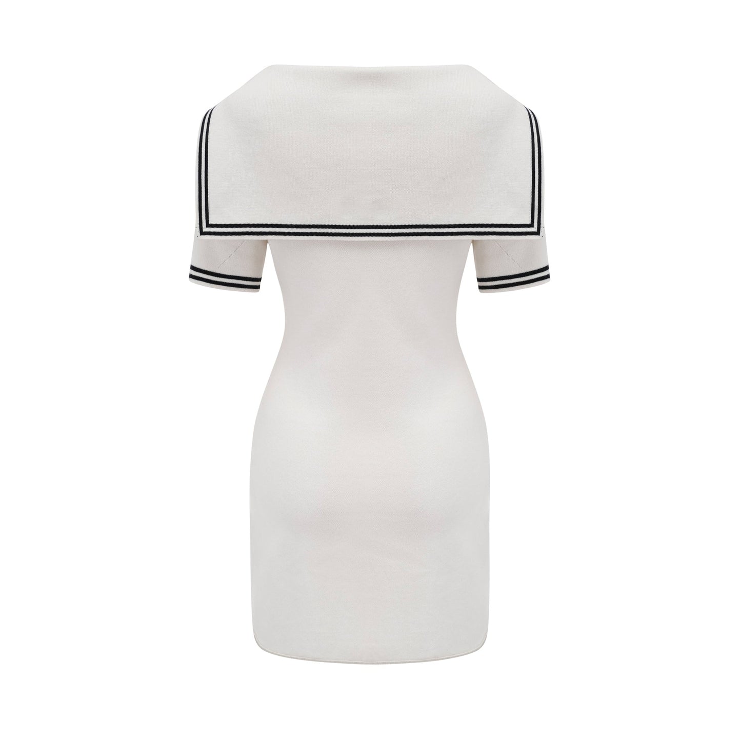 Aiza sailor collar cotton short-sleeve mini dress