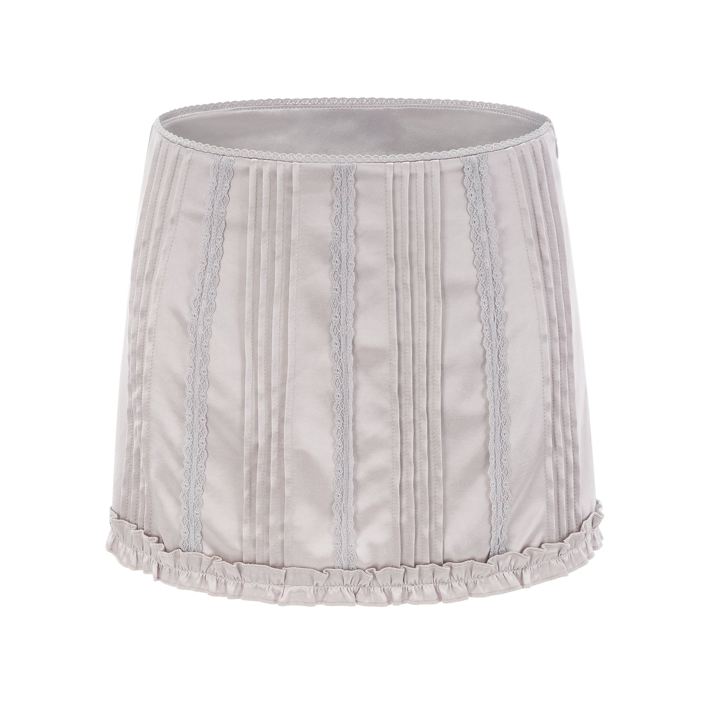 Juliette lace stripes pleated skirt