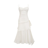 Bérénice layered flounce-hem midi dress