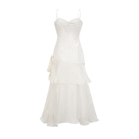 Bérénice layered flounce-hem midi dress