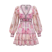 Mélisande floral-print tiered mini dress