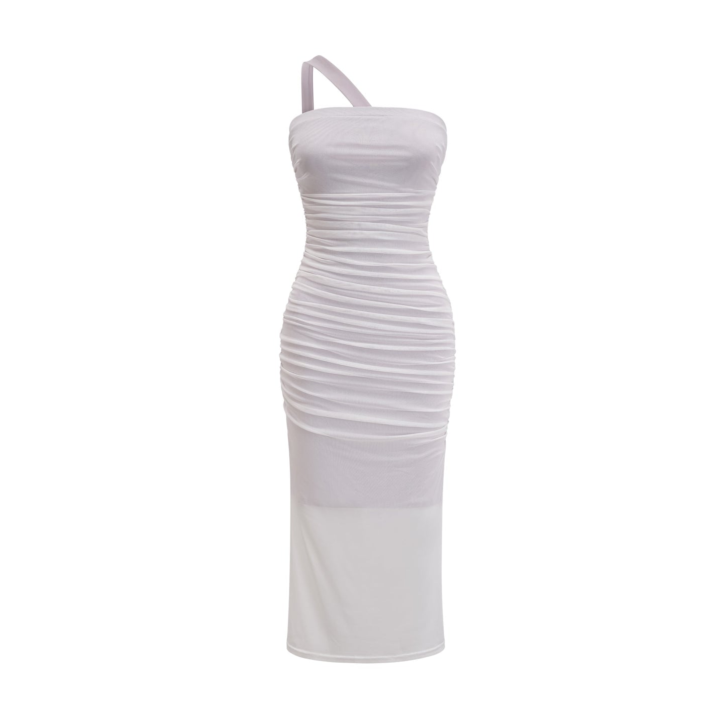 Nereida off-shoulder pleated midi dress