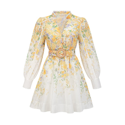 Priscille floral-print mini dress