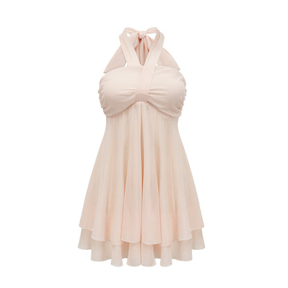 Esmerie bustier sleeveless back-tie mini dress