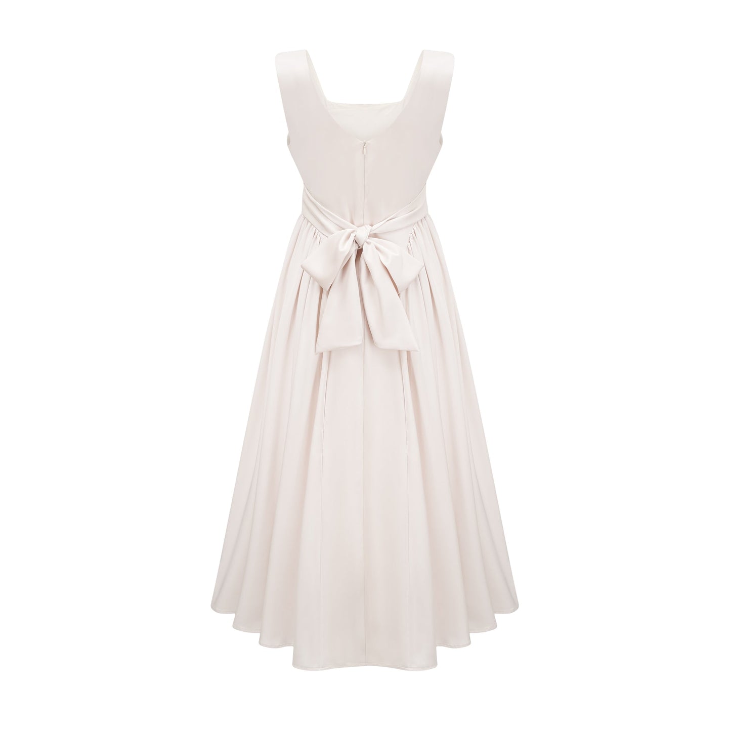 Océane square-neck pleated midi dress