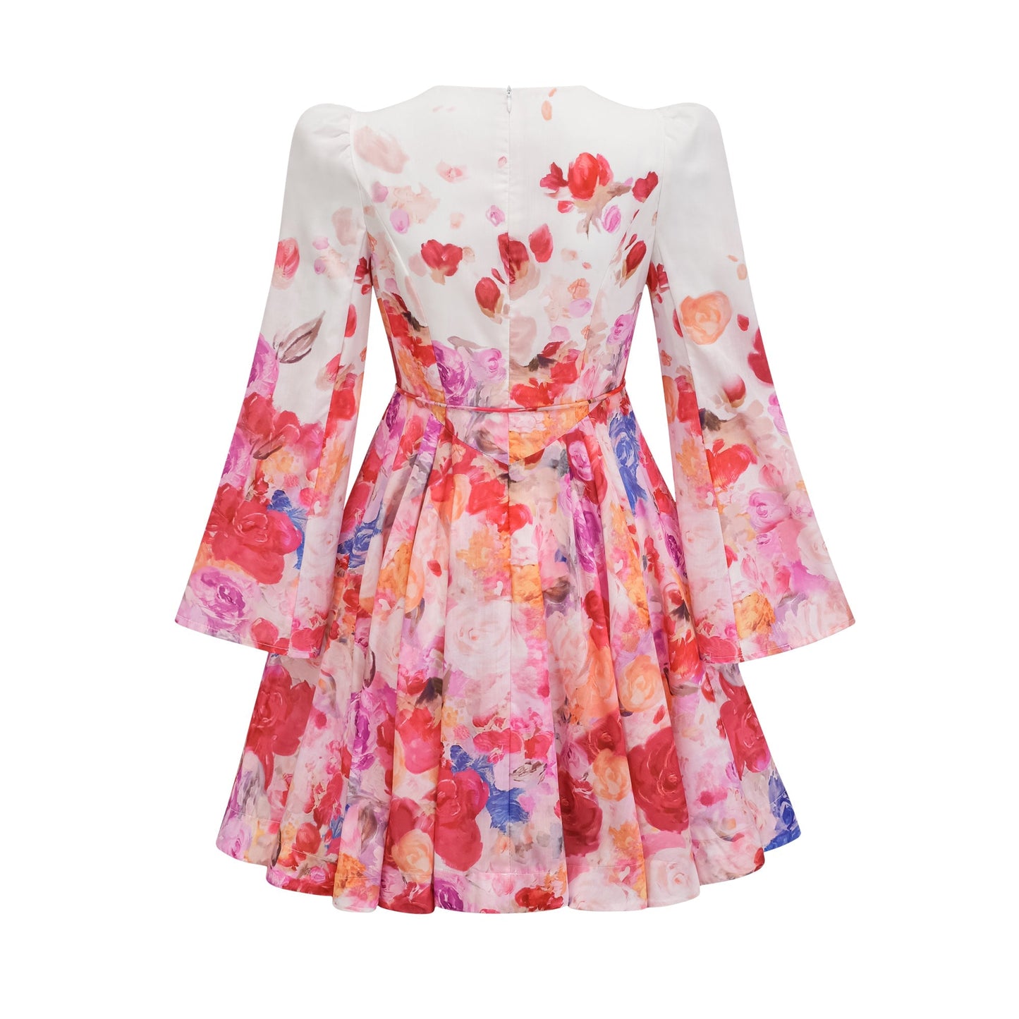 Lisette cinch-waist floral-print mini dress
